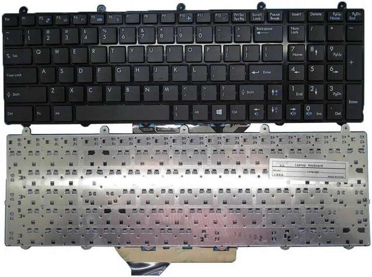 Main image of NO Backlit US Keyboard For MSI GT70 2OC 2OD 2PC 2PE 2QD MS-1762 MS-1763 English