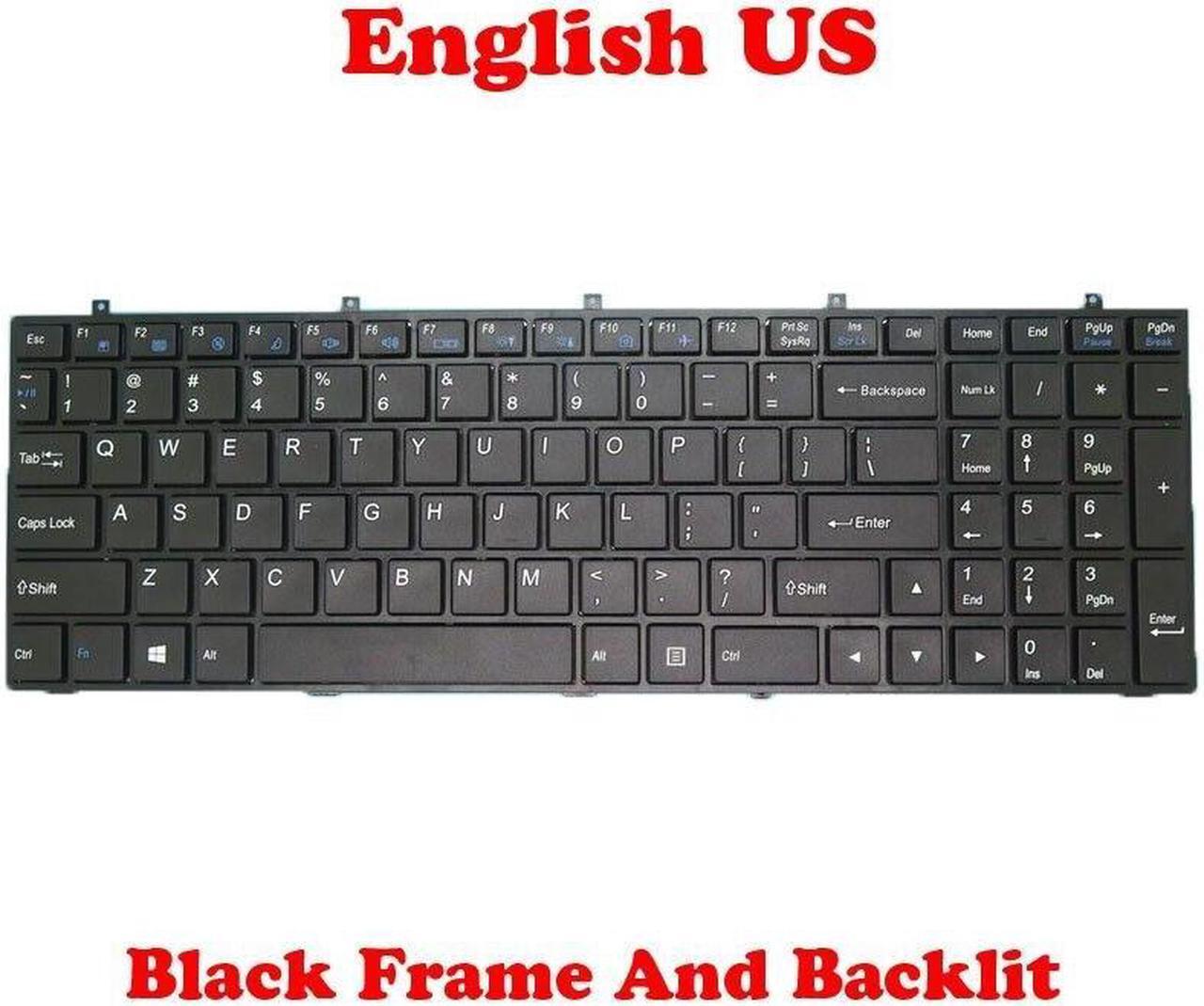 Main image of Replacment keyboard Backlit US Keyboard For CLEVO W355STQ W370ET W370SK W370SS W370SSQ W370ST
