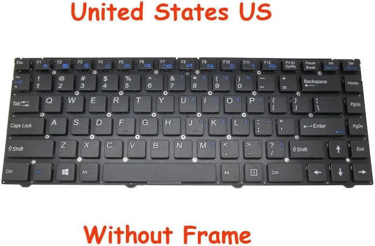 Main image of Keyboard For CLEVO W243 MP-10F83US-430W 6-80-W2440-012-1 010-1 English NO Frame