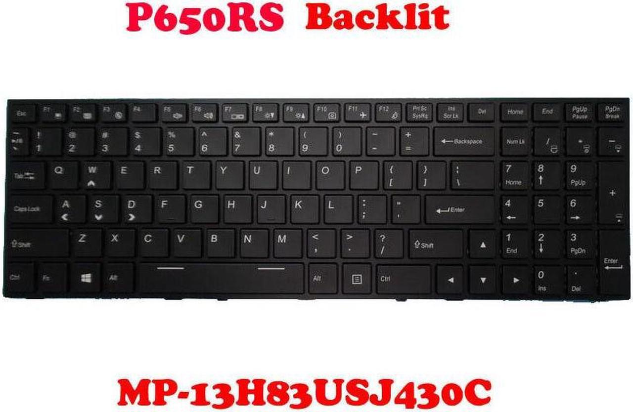 Main image of Backlit English Keyboard For CLEVO P650RS MP-13H83USJ430C 6-80-P65S0-012-1