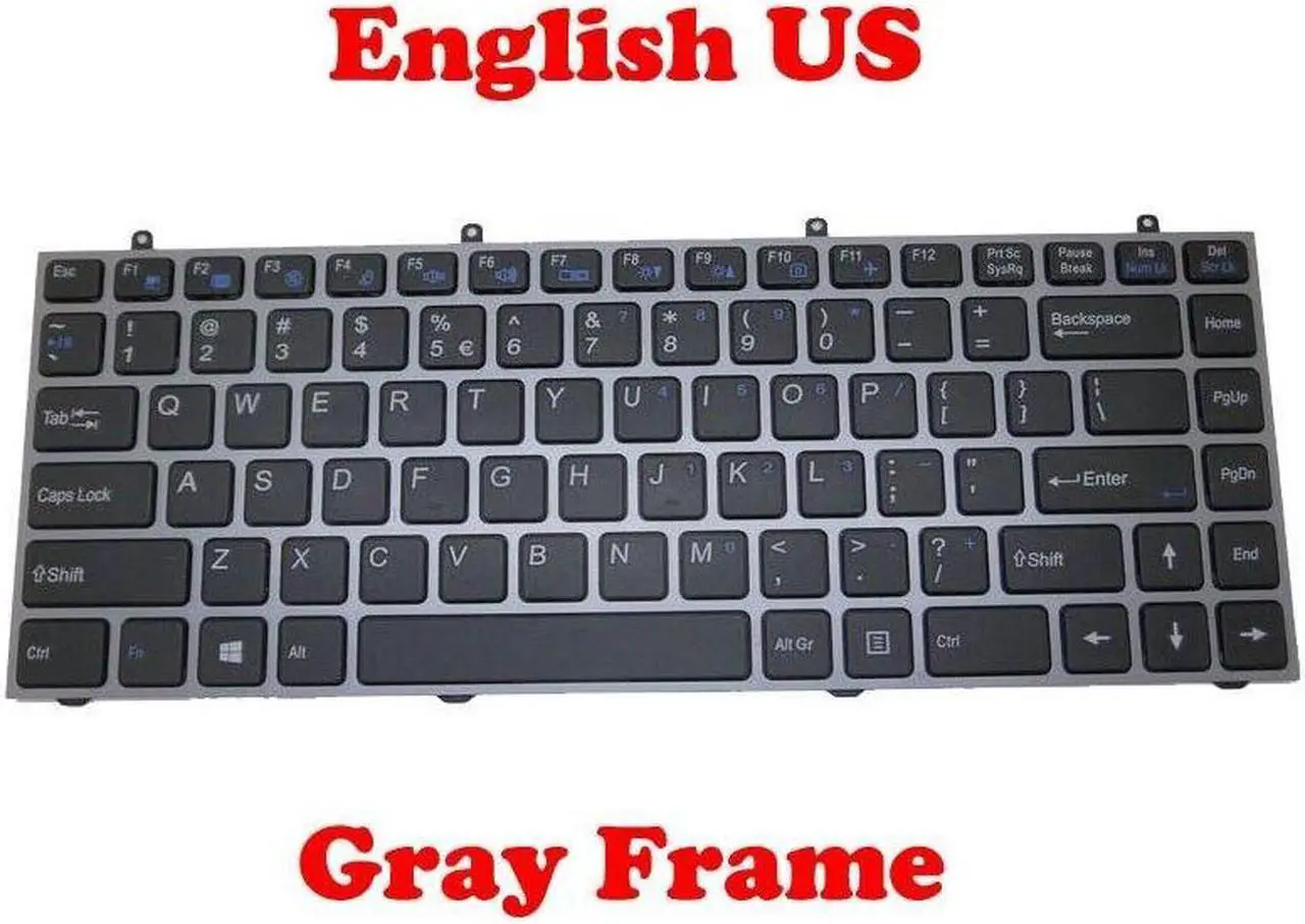 Main image of English Keyboard For CLEVO W230ST MP-13C23USJ430 6-80-W2300-013-1 Gray color Frame