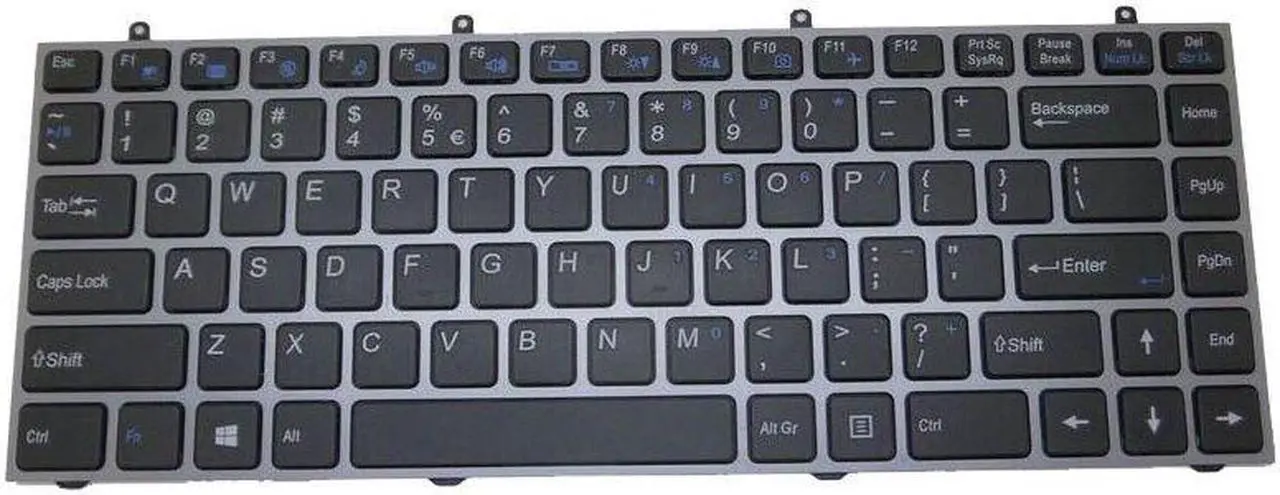 Alt view image 3 of 5 - English Keyboard For CLEVO W230ST MP-13C23USJ430 6-80-W2300-013-1 Gray color Frame