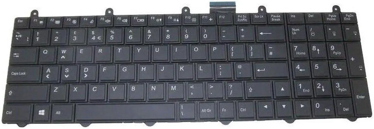 Alt view image 2 of 5 - UK Backlit Keyboard For CLEVO P157SM P177SM V132150Black color3 6-80-P17S0-190-3 P370SM