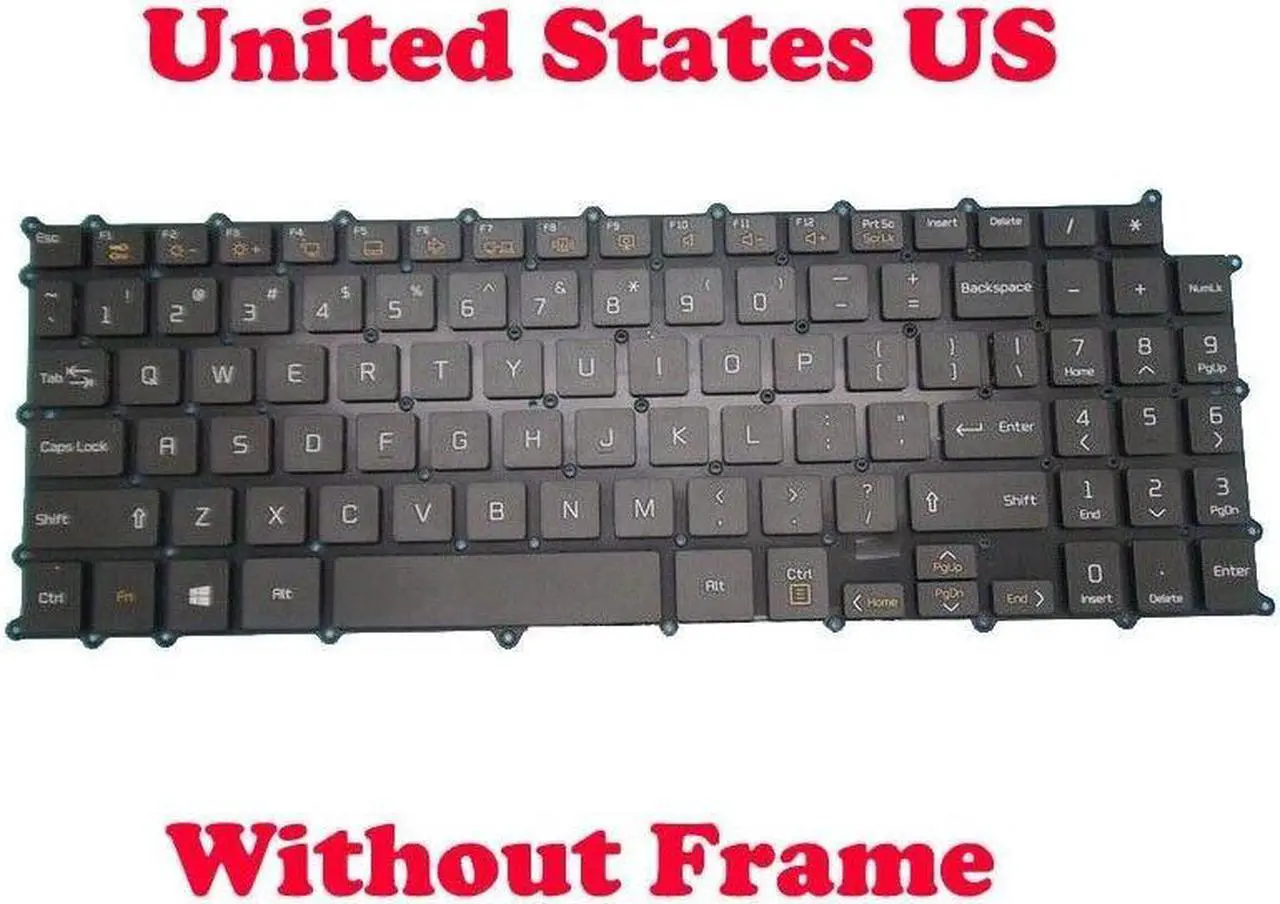 Main image of Backlit Keyboard For 15U70P 15U70P-P 15Z995 15Z995-U English US White color  No Fram