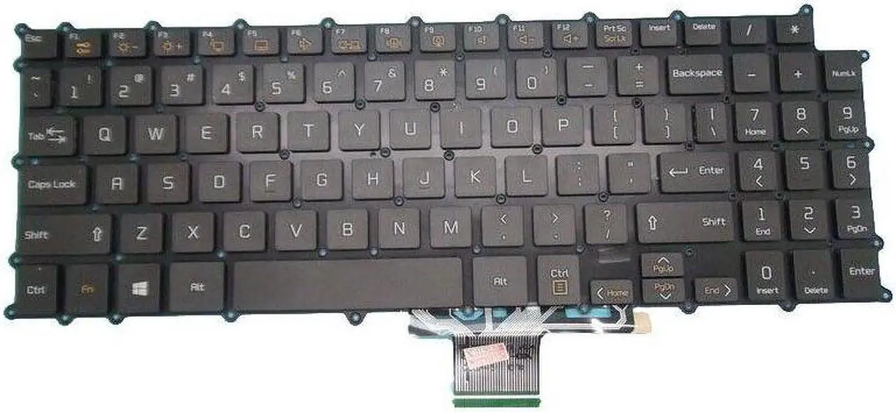 Alt view image 2 of 4 - Backlit Keyboard For 15U70P 15U70P-P 15Z995 15Z995-U English US White color  No Fram
