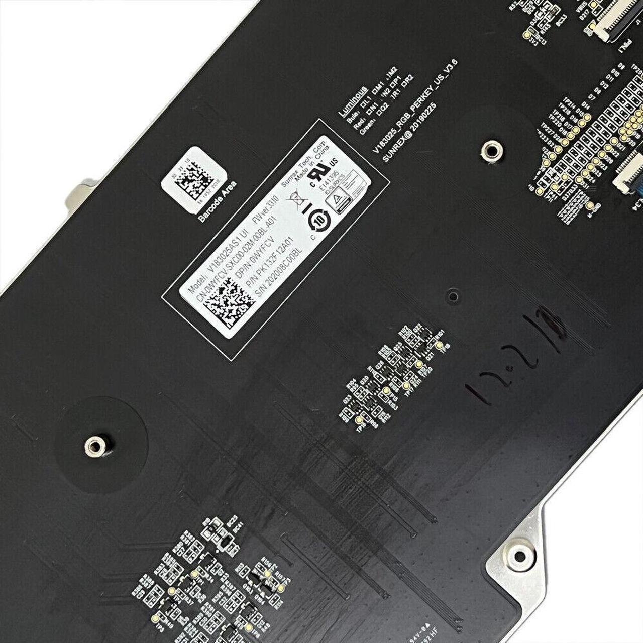 Alt view image 2 of 5 - RGB Backlight keyboard black for Dell Alienware 17 R5 Area 51M  PK132F11A01 LT
