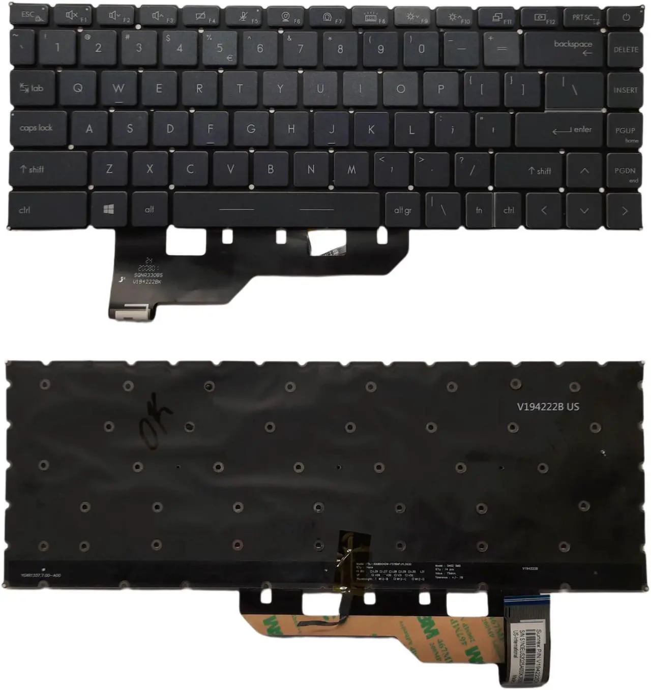 Main image of US KEYBOARD for MSI Stealth 15M GS66 Stealth GP66 VECTOR GE66 RAIDER BACKLIT