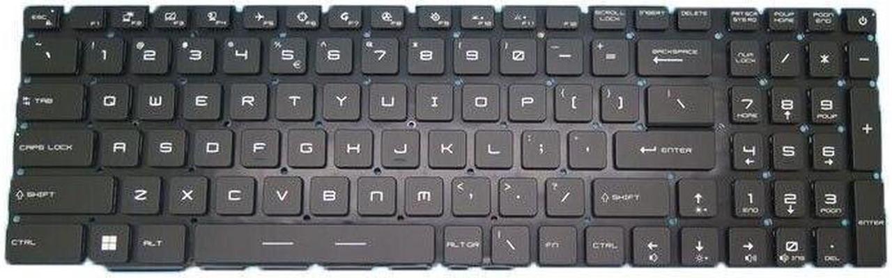 Main image of US Keyboard for MSI GE77 GE77HX RGB Backlit Black Laptop