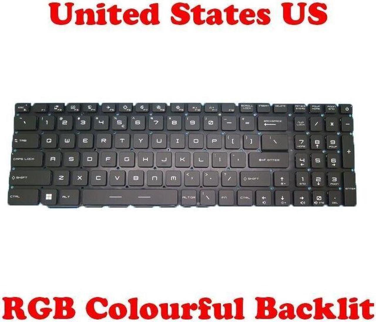 Alt view image 2 of 4 - US Keyboard for MSI GE77 GE77HX RGB Backlit Black Laptop