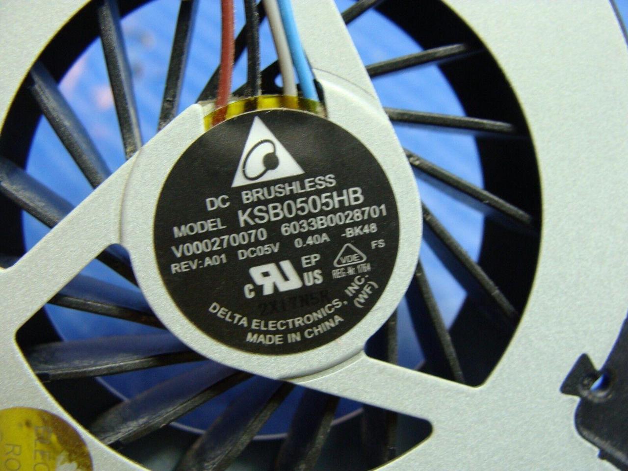 Alt view image 3 of 5 - Cpu cooling fan for Toshiba Satellite C855D-S5303 15.6 inches V000270070 6033B0028701