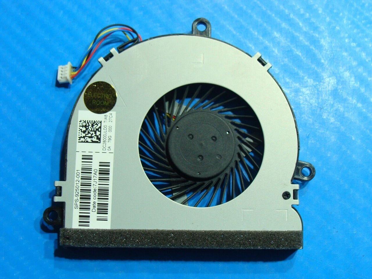 Alt view image 2 of 5 - Cpu cooling fan for HP Notebook 15-bw071nr 15.6 inches 925012-001 DC28000JLD0