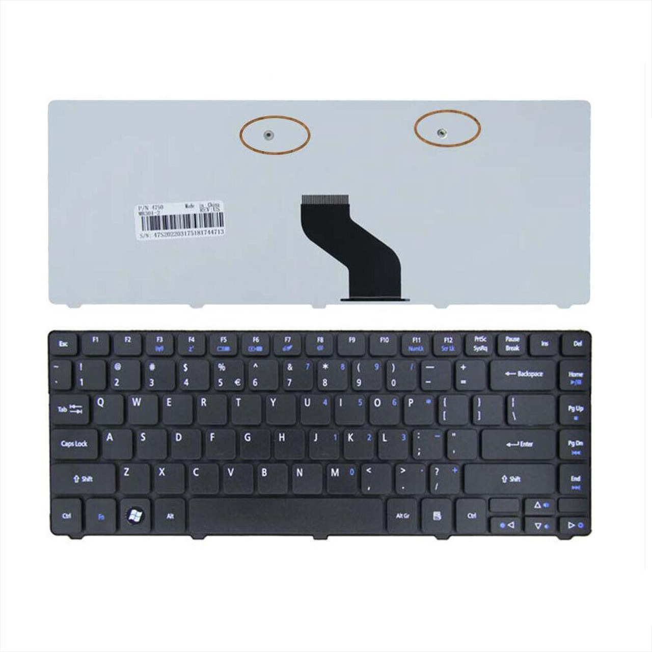 thumbnail image 2 of Replacement Keyboard For Acer Aspire 3820, 4820 Series – 3820T, 3820G, 3820TG, 4820G, 4820T, 4820TG – ZQH, ZQ8A, ZQ1 2 of 5