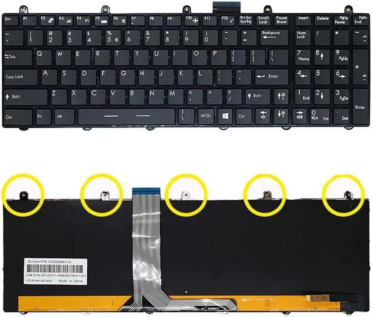 Main image of Keyboard for MSI GE60 2PL-403X 2PC-865X CX70 CX61 GP60 GE7US Backlight
