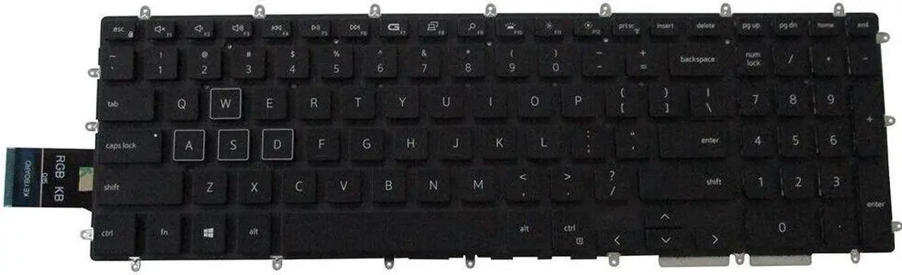 Main image of Backlit Keyboard for Alienware M15 R1 M17 R1 Laptops - Replace part number  3D7NN