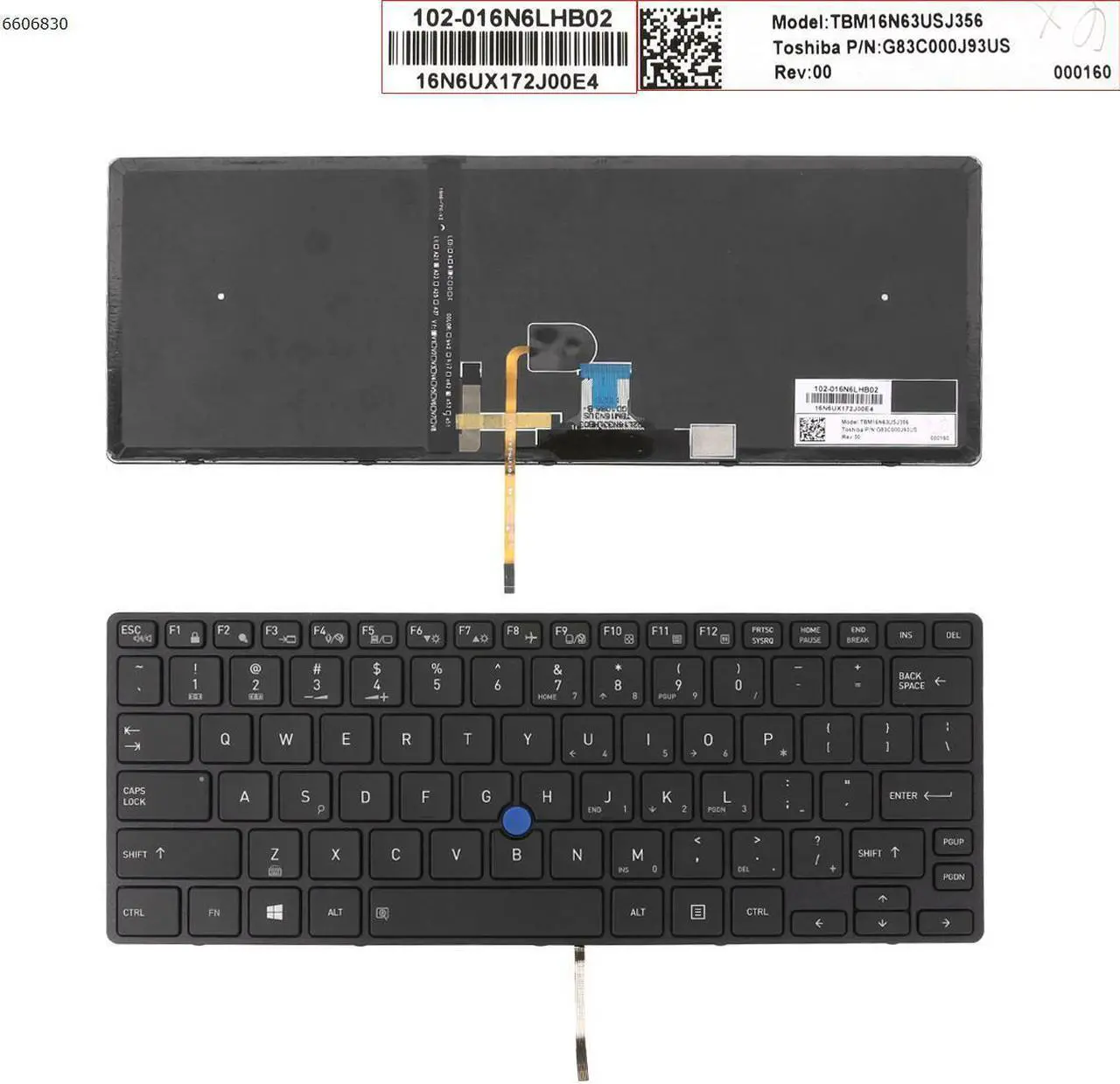 Main image of Keyboard for Toshiba Tecra X40-D Backlit G83C000J75US TBM16N33USJ356 (US)