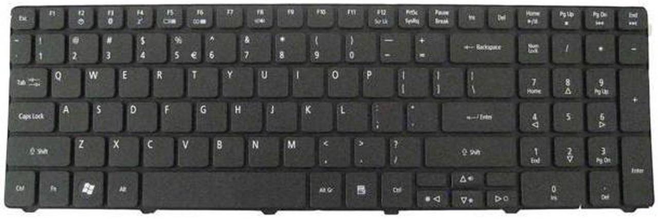 Black Laptop Keyboard for Acer KB.I170A.056 KBI170A056 NSK-ALA1D 9JN1H82A1D MP-09B23U4-442 MP-09B23U4442 Notebook US UI layout