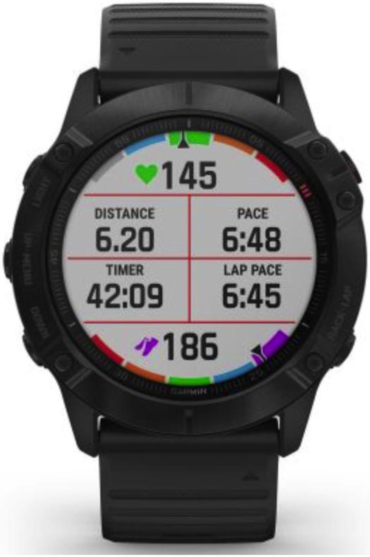 Alt view image 18 of 20 - Garmin Fenix 6X Pro, Premium Multisport GPS Watch, -Black with Black Band - (010-02157-00)