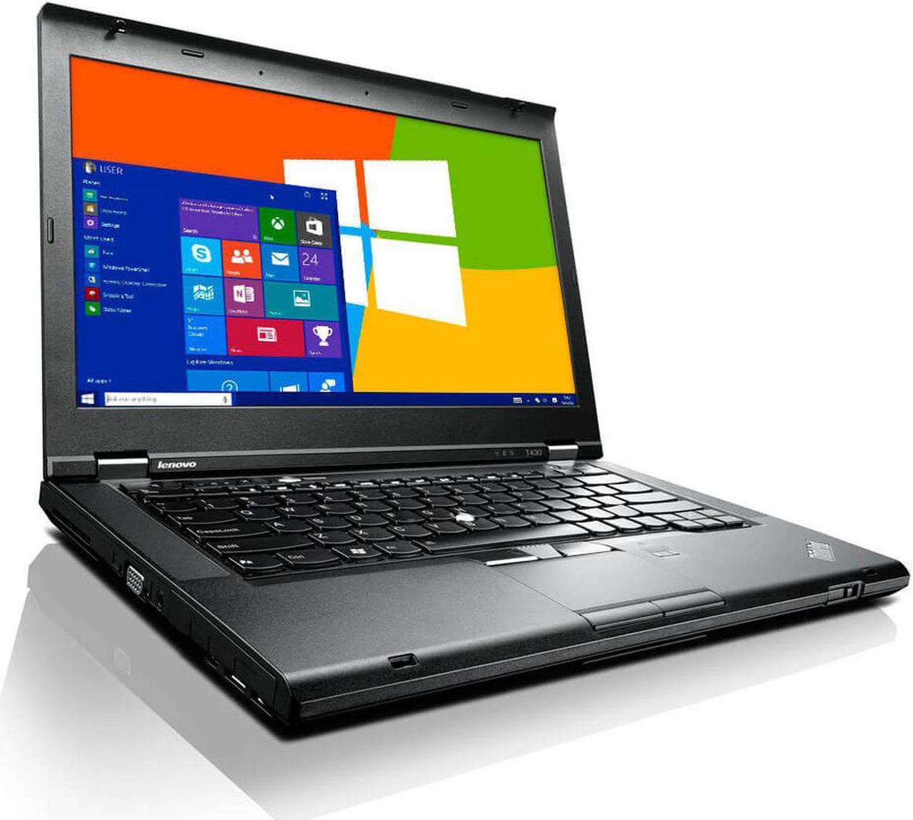 Lenovo ThinkPad T430 Laptop Computer, 2.60 GHz Intel i5 Dual Core Gen 3, 8GB DDR3 RAM, 128GB SSD Hard Drive, Windows 10 Home 64 Bit, 14" Screen