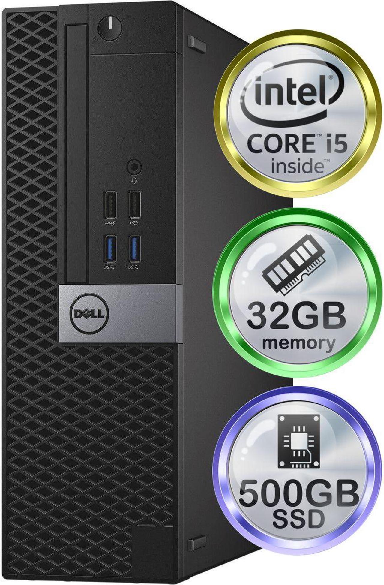 Dell Optiplex 7040 Desktop Computer | Quad Intel i5 (3.2) | 32GB DDR3 RAM | 500GB SSD Solid State | Windows 10 Professional  | Home or Office PC