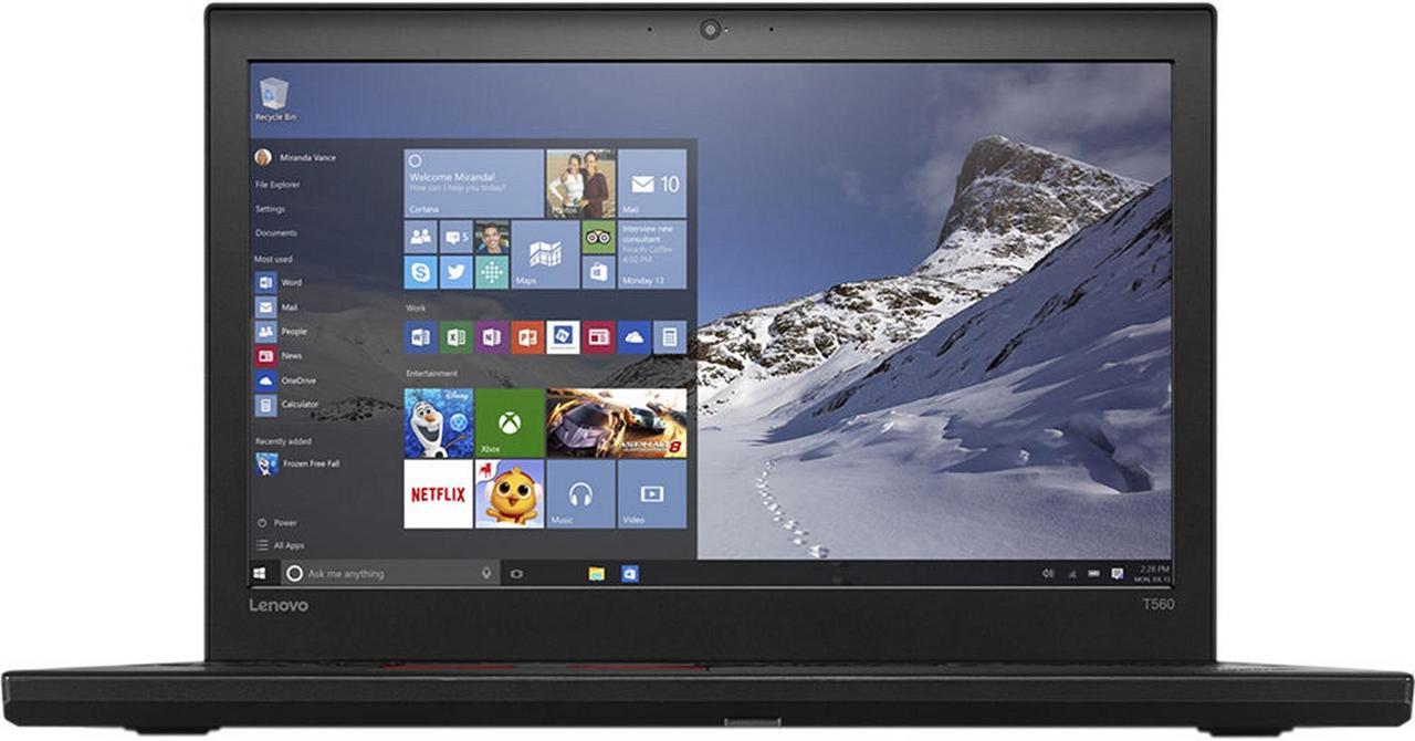 Lenovo Thinkpad T560 Laptop Computer, 2.30 GHz Intel i5 Dual Core Gen 6, 4GB DDR3 RAM, 500GB SATA Hard Drive, Windows 10 Home 64 Bit, 15" Widescreen Screen