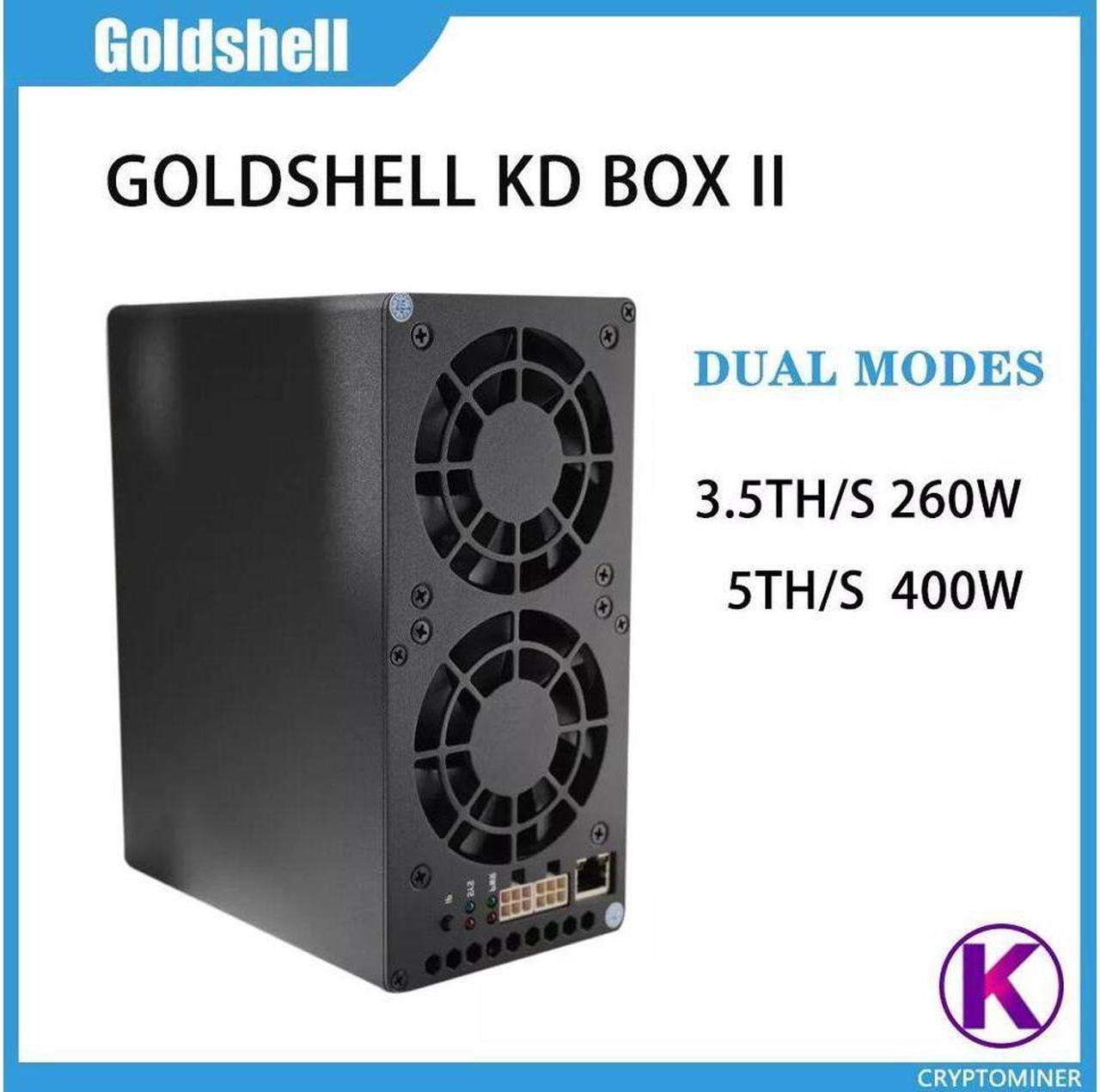 Goldshell KD BOX II combo, 5Th 400W OR 3.5TH 260W,two KD BOXII Without PSU ,NO WIFI