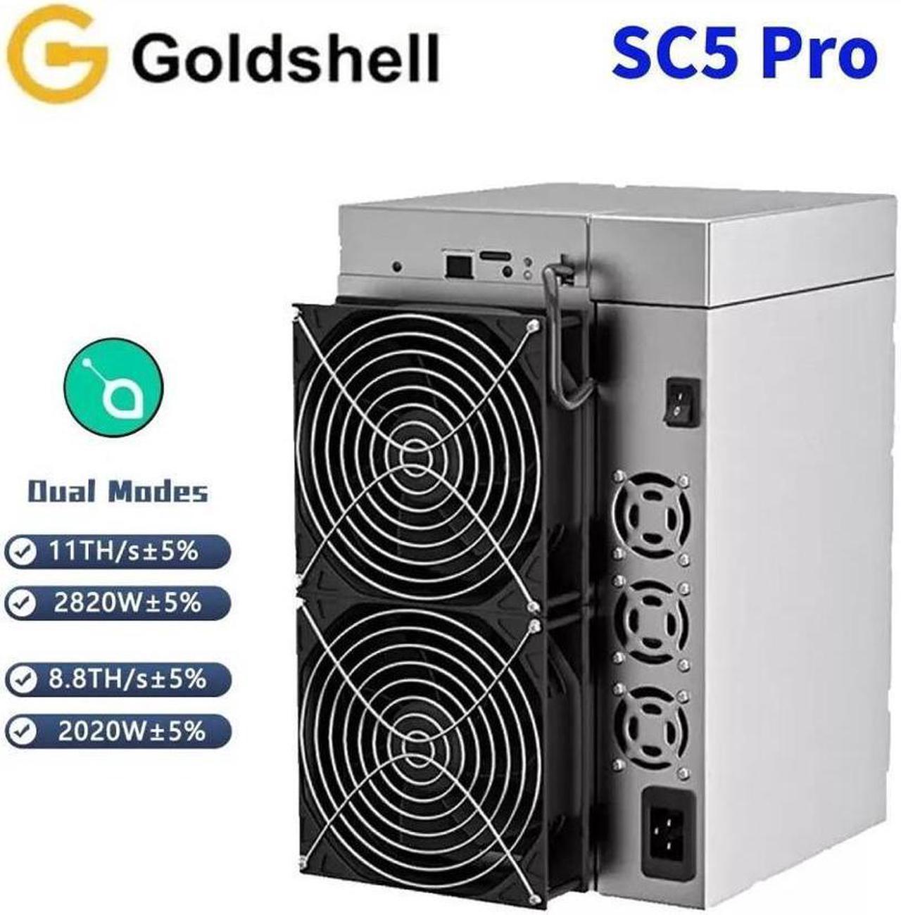 New Goldshell SC5 Pro Miner 11T Or 8.8T Two Mode Switching Crypto Mining Machine