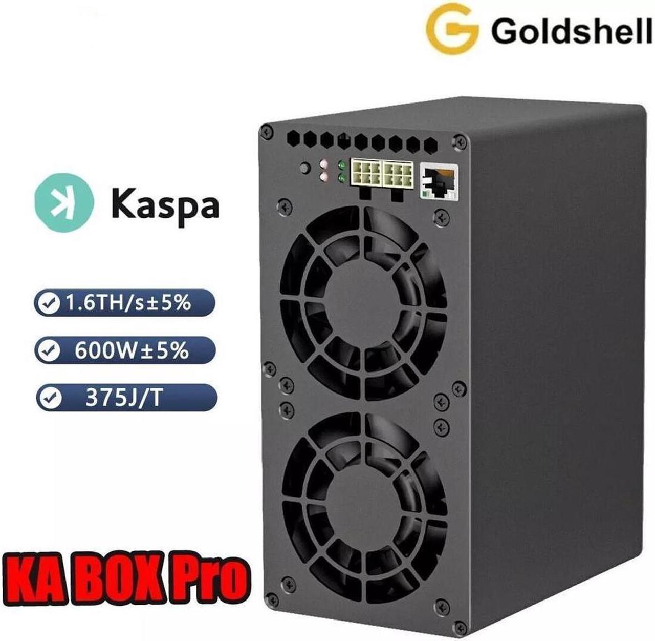 New Goldshell KA Box Pro Kaspa Miner 1.6TH/s 600W Home Mining without PSU