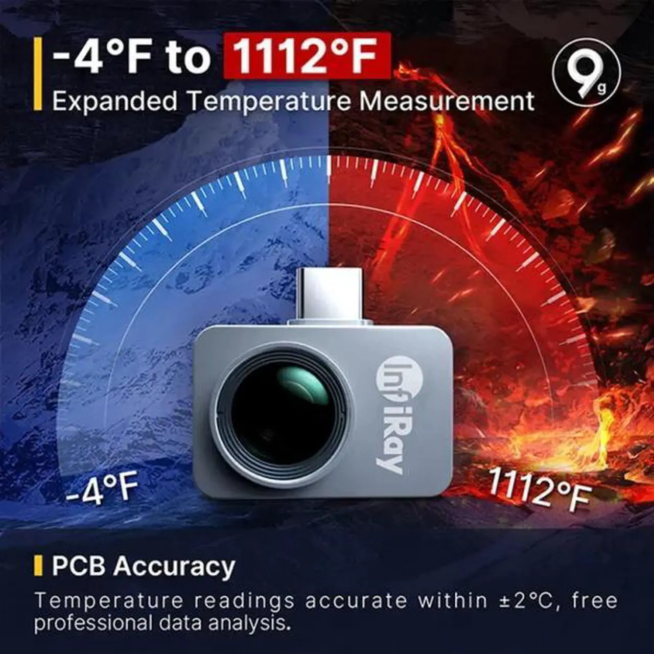 Alt view image 2 of 7 - InfiRay P2 Pro Thermal Camera Smartphone 256x192 IR High Resolution Image Camera for iPhone & Android  (Without macro lens)