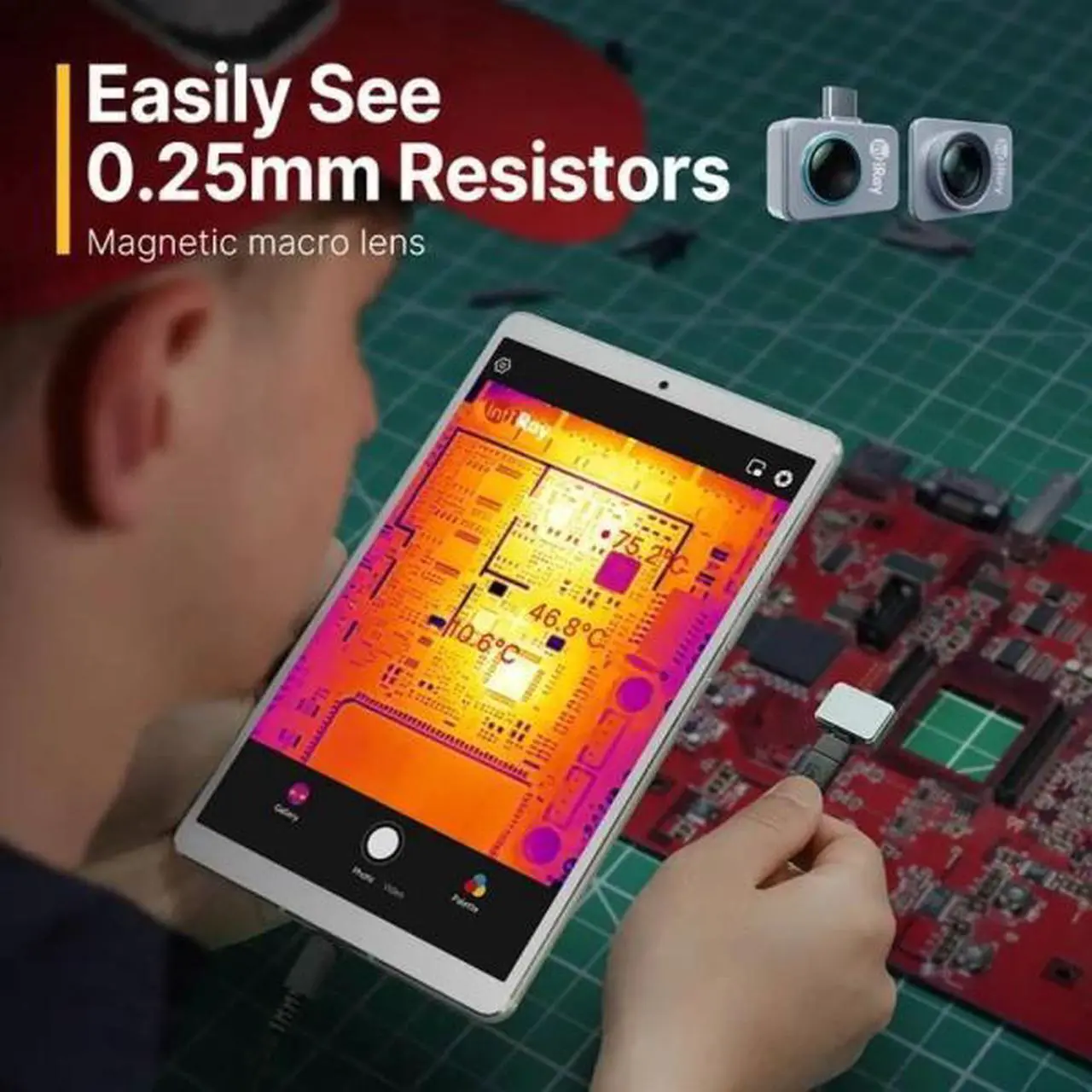 Alt view image 7 of 7 - InfiRay P2 Pro Thermal Camera Smartphone 256x192 IR High Resolution Image Camera for iPhone & Android  (Without macro lens)