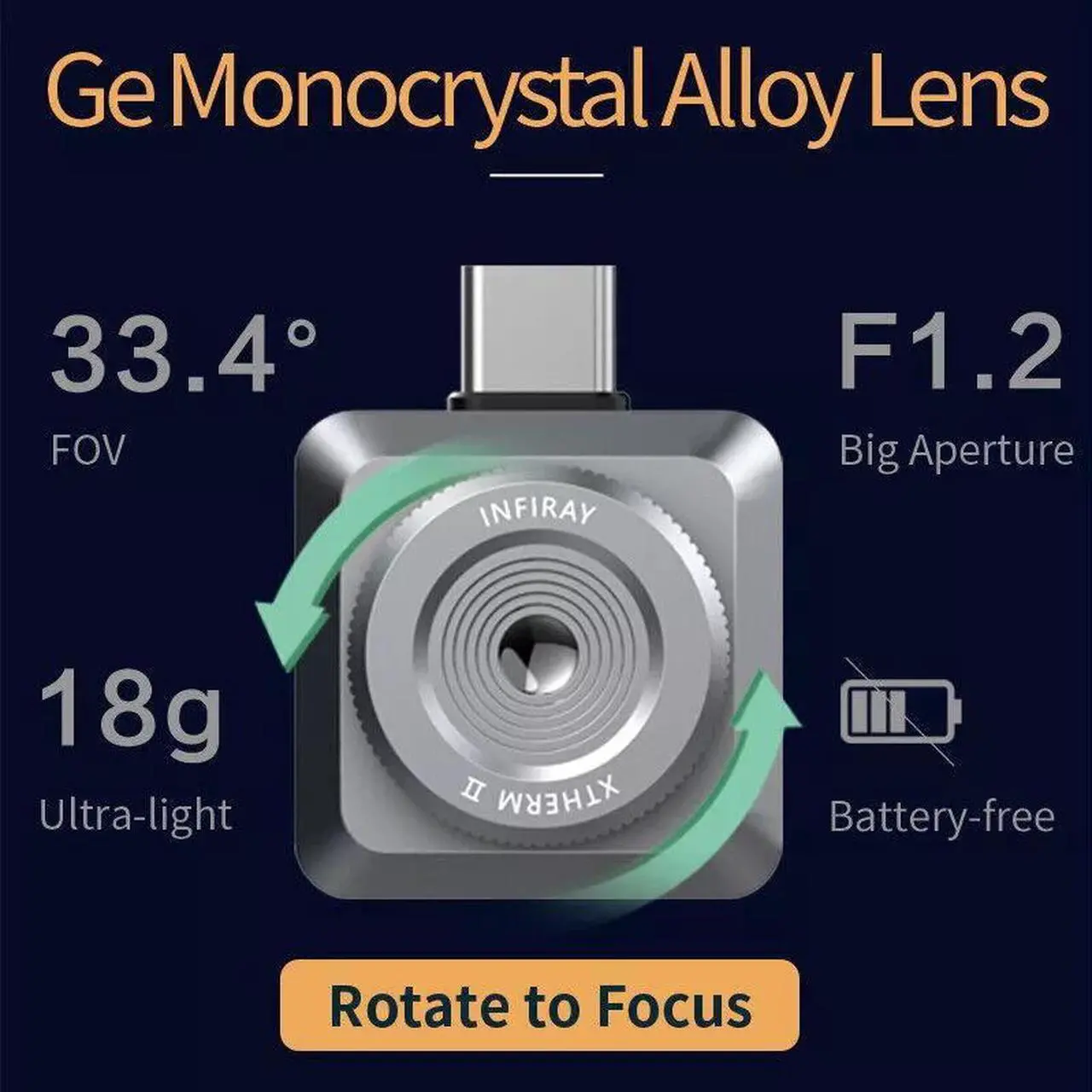 Alt view image 2 of 7 - InfiRay T2L Thermal Camera for Smart Phones Android iOS 25Hz Reframe Rate for iPhone iOS