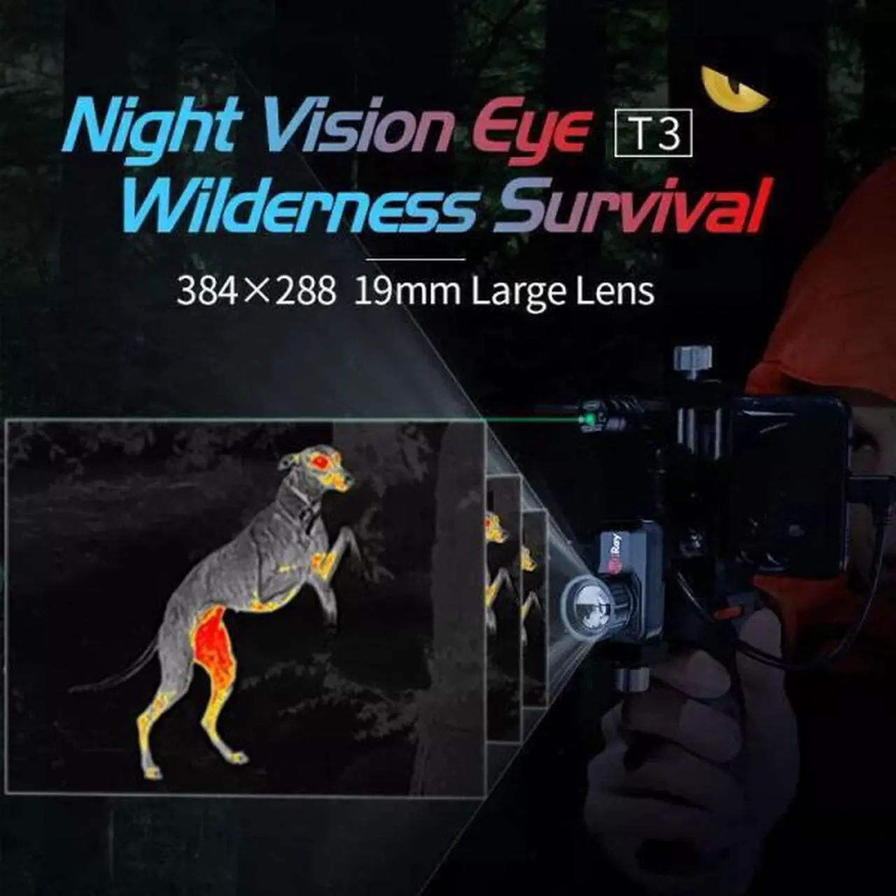 Alt view image 4 of 7 - InfiRay T3 Thermal Camera for Android Smartphones Type C IR 384x288 Resolution  (T3+holder)