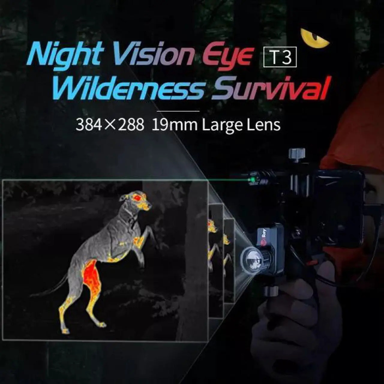 Alt view image 7 of 7 - InfiRay Xinfrared T3 Infrared Thermal Imager Hunting Detector Camera Android  (T3+holder)