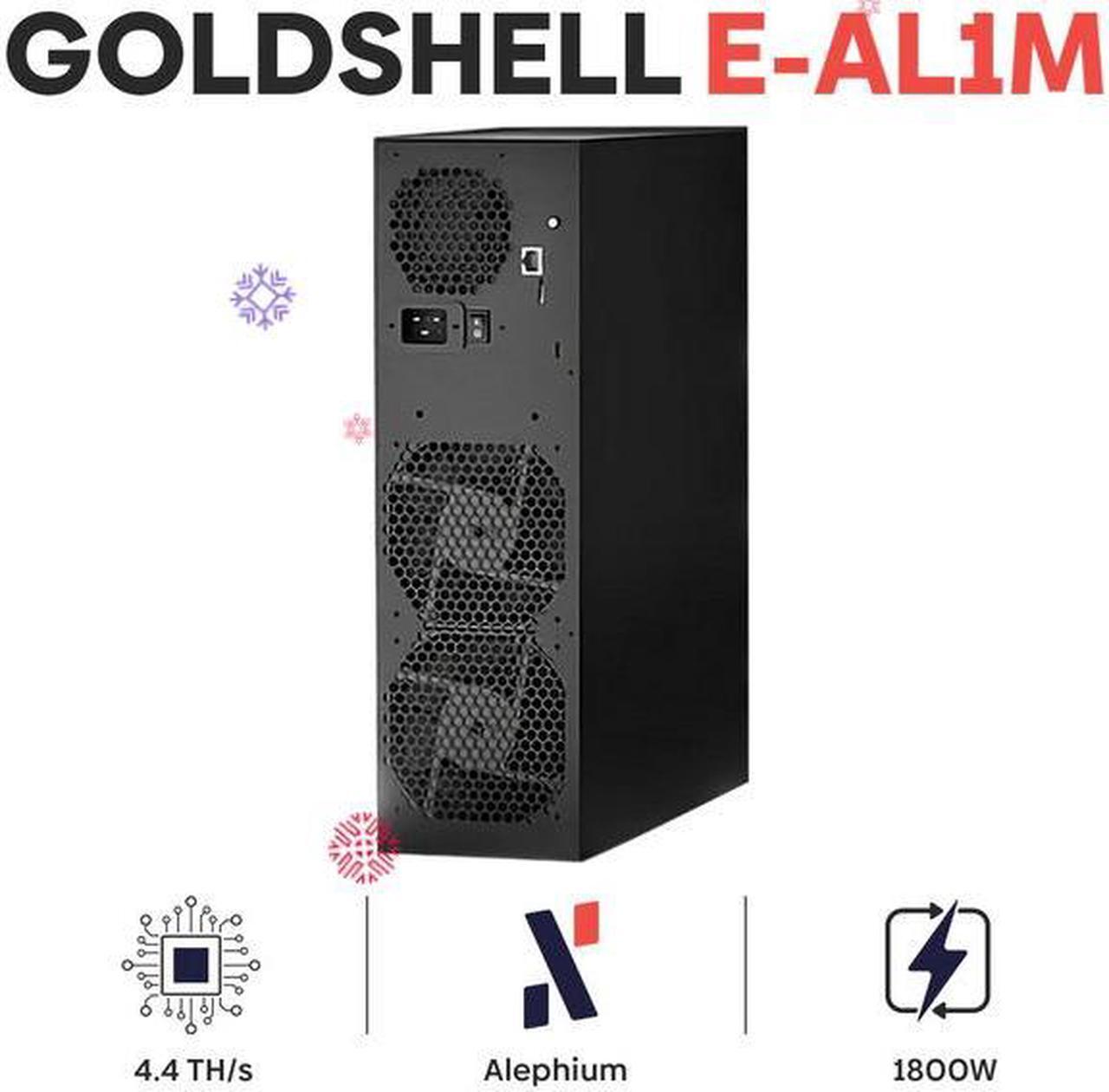 Alt view image 2 of 7 - NEW Miner Goldshell E-AL1M 4.4TH 1800W ALPH Black 3 Algorithm with PSU In Stock