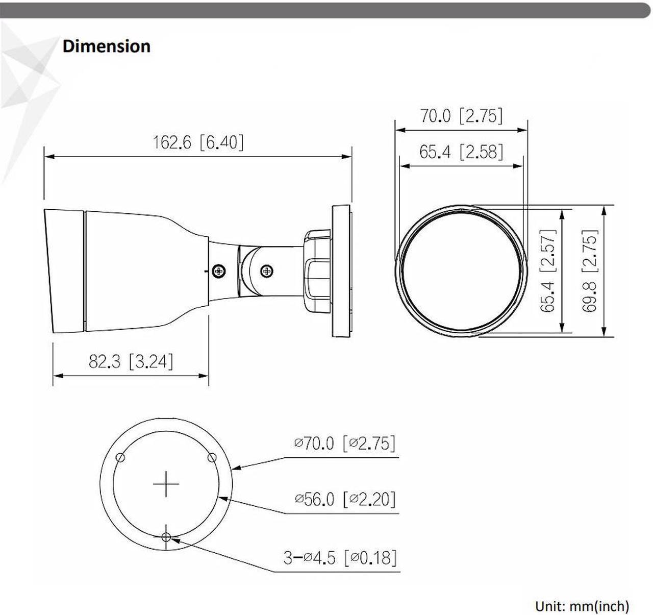 Alt view image 4 of 7 - IPC-HFW1439S1-A-LED-S4 4MP POE IP67 WDR Built-in Mic Entry Full-color Onvif H.265+ Bullet Network Camera