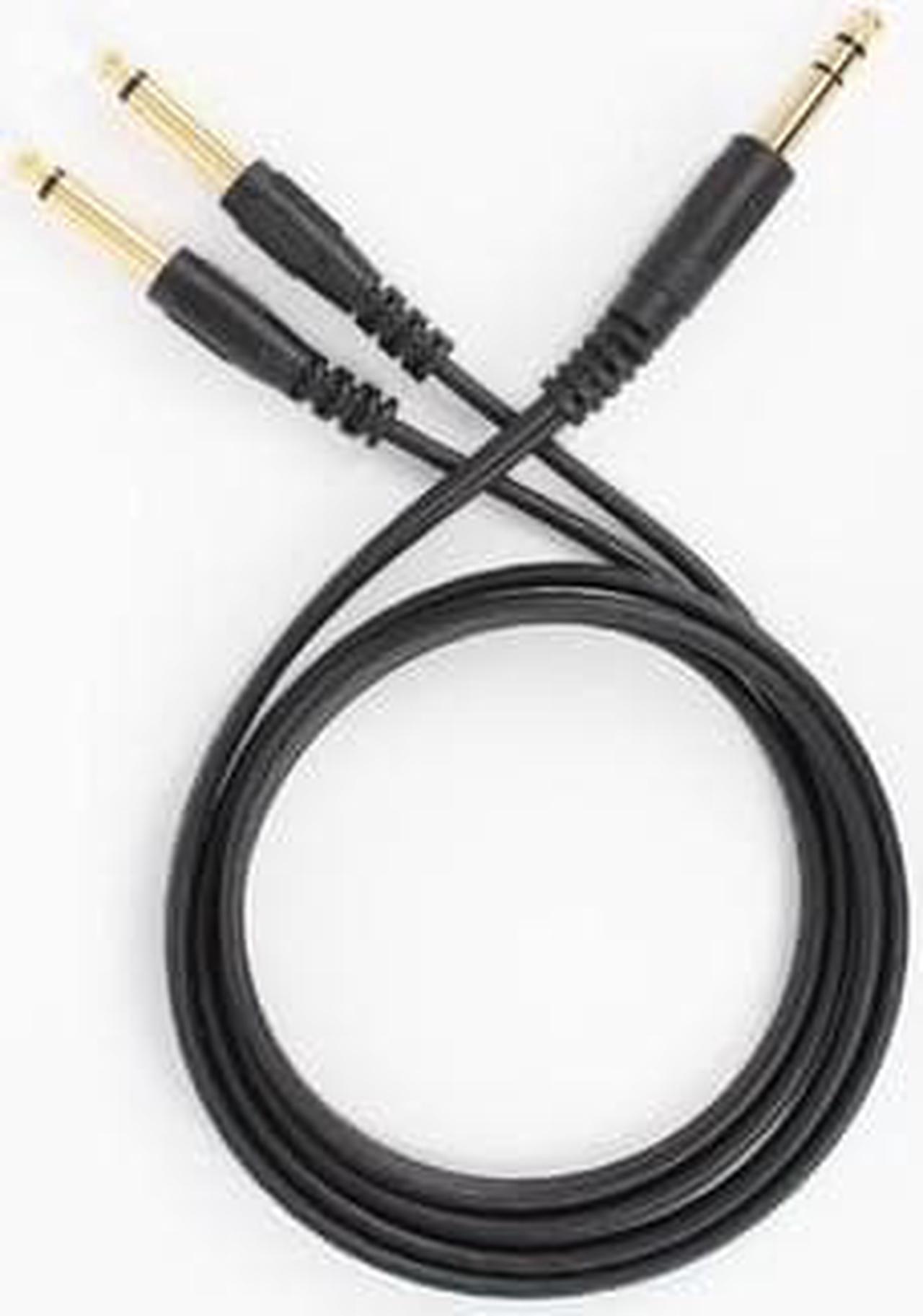 Jack 6.35mm Male To 2x 6.35mm 1/4" Male Plug Microphone Audio Stereo Extension TRS to TS Cable M/M (1pcs)