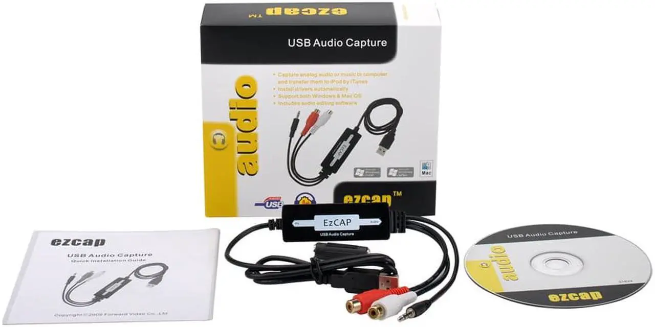 Alt view image 4 of 4 - usb2.0 audio digitizer, record audio From cassette , VCR's,tape, walkman, Camcorders, Hi8 to digital MP3 format Wins MAC linux