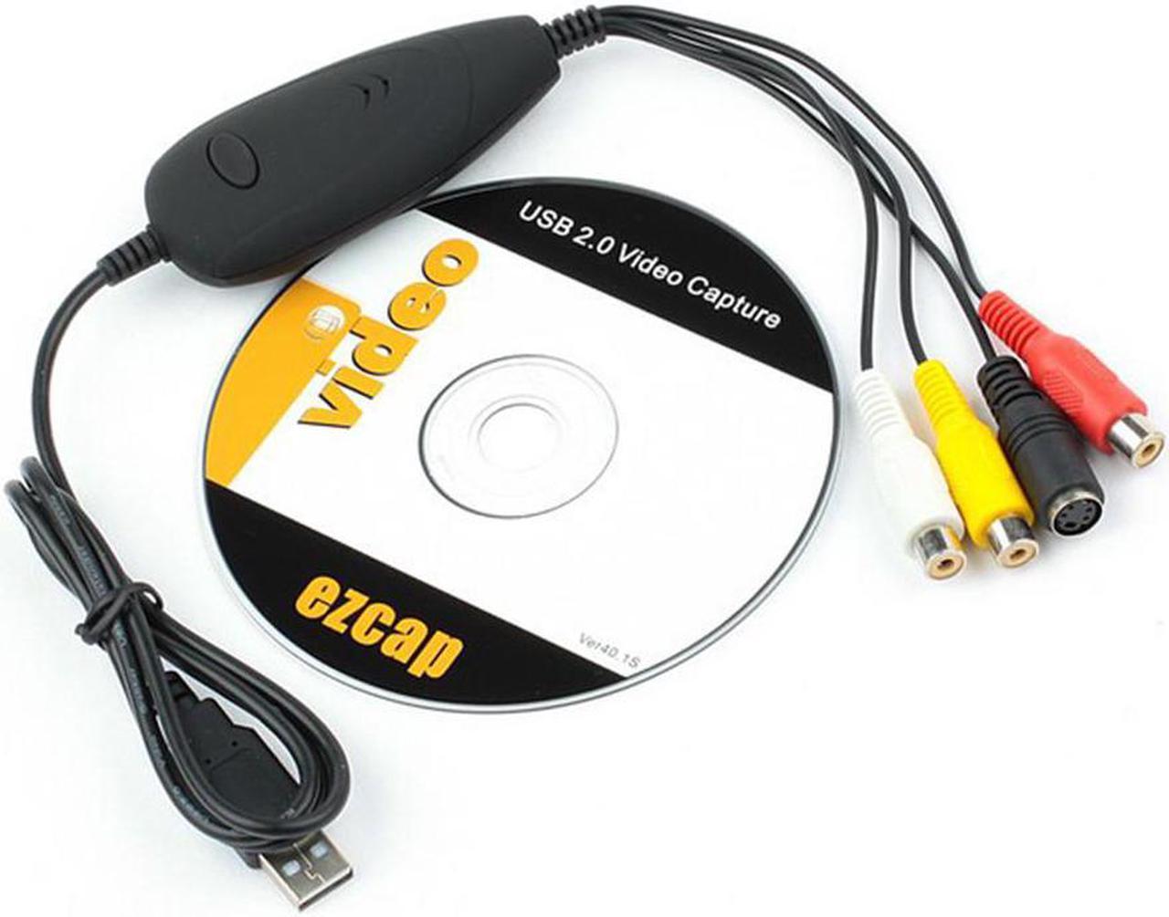 Video Camera Recorder USB Audio Video Capture Card Convert Analog Video From VHS 8MM DVD Player Support Win7/8/10