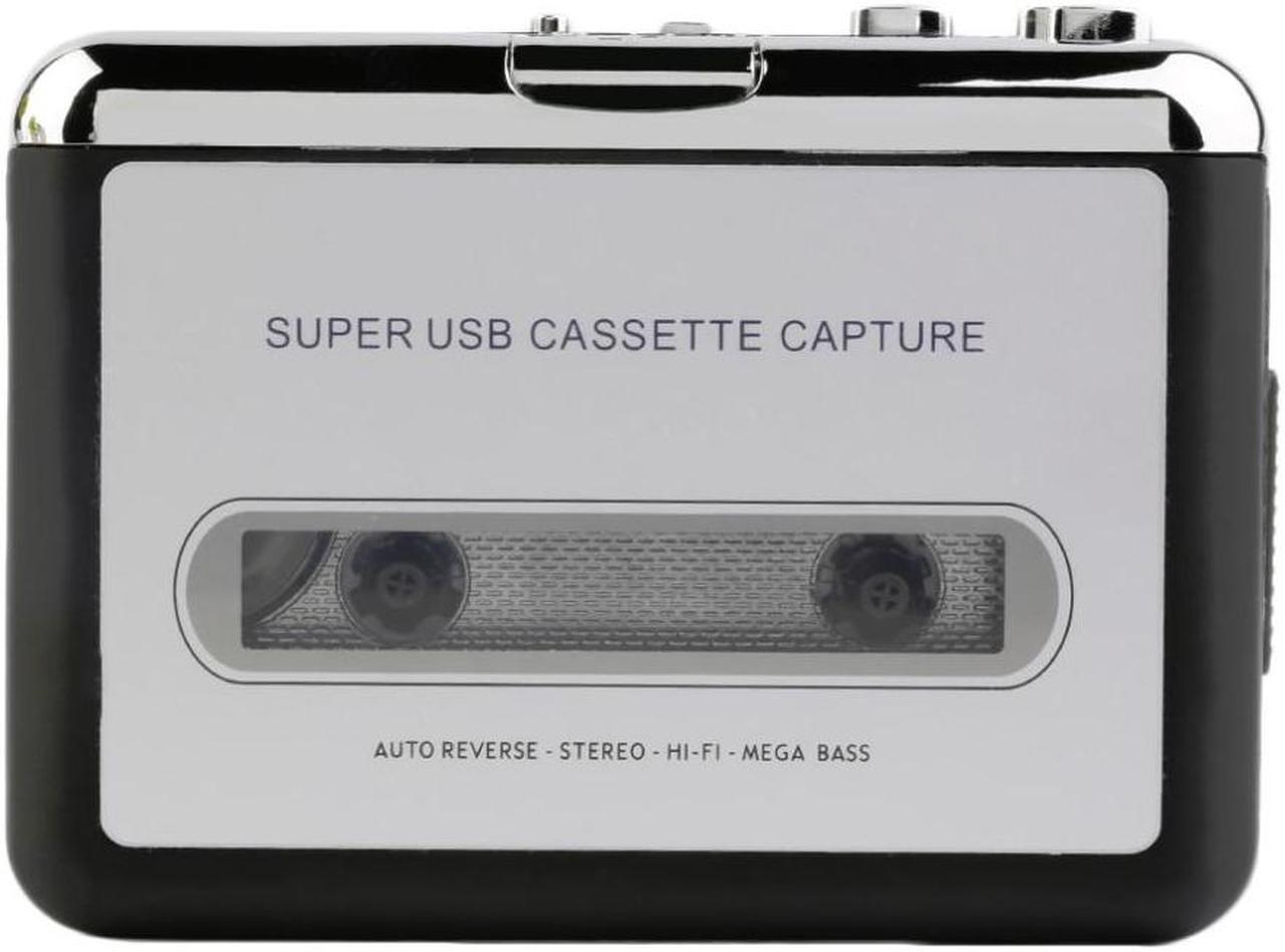 USB Cassette Player Tape to PC Old Cassette to MP3 Format Converter Audio Recorder Capture Walkman with Auto Reverse