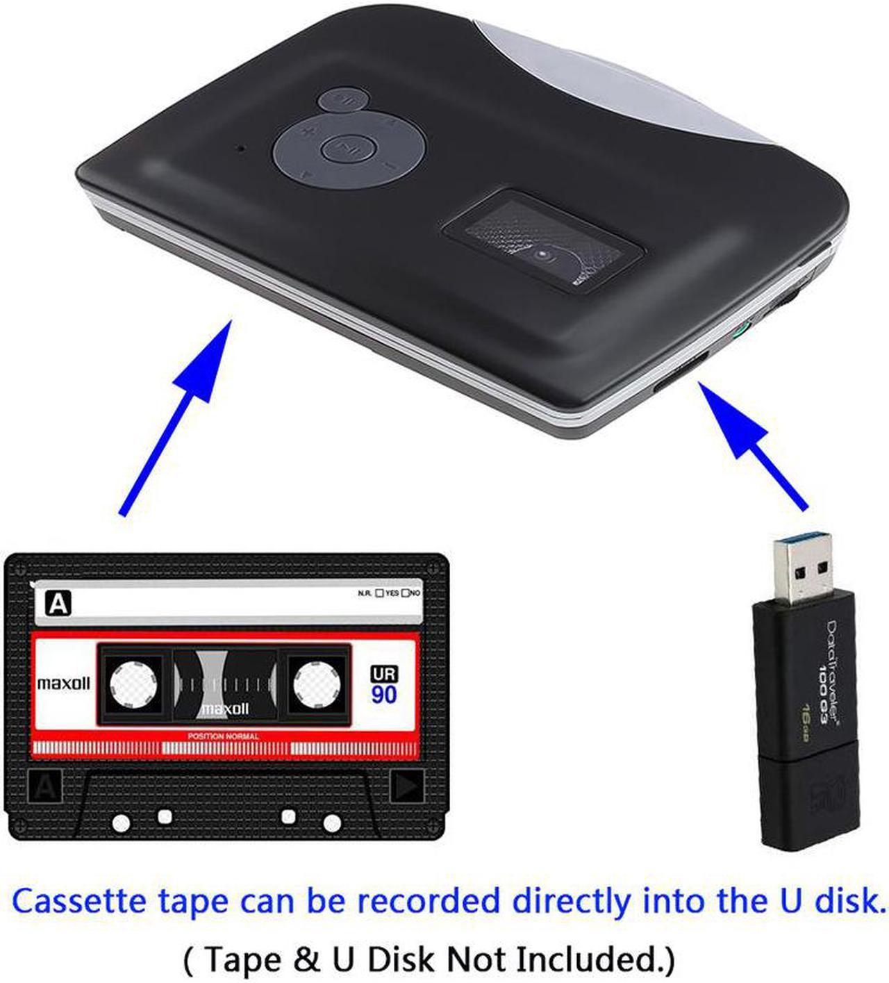 Portable Cassette Player Tape to MP3 Converter Recorder Audio Player Convert Cassette To USB Flash Drive With Earphone