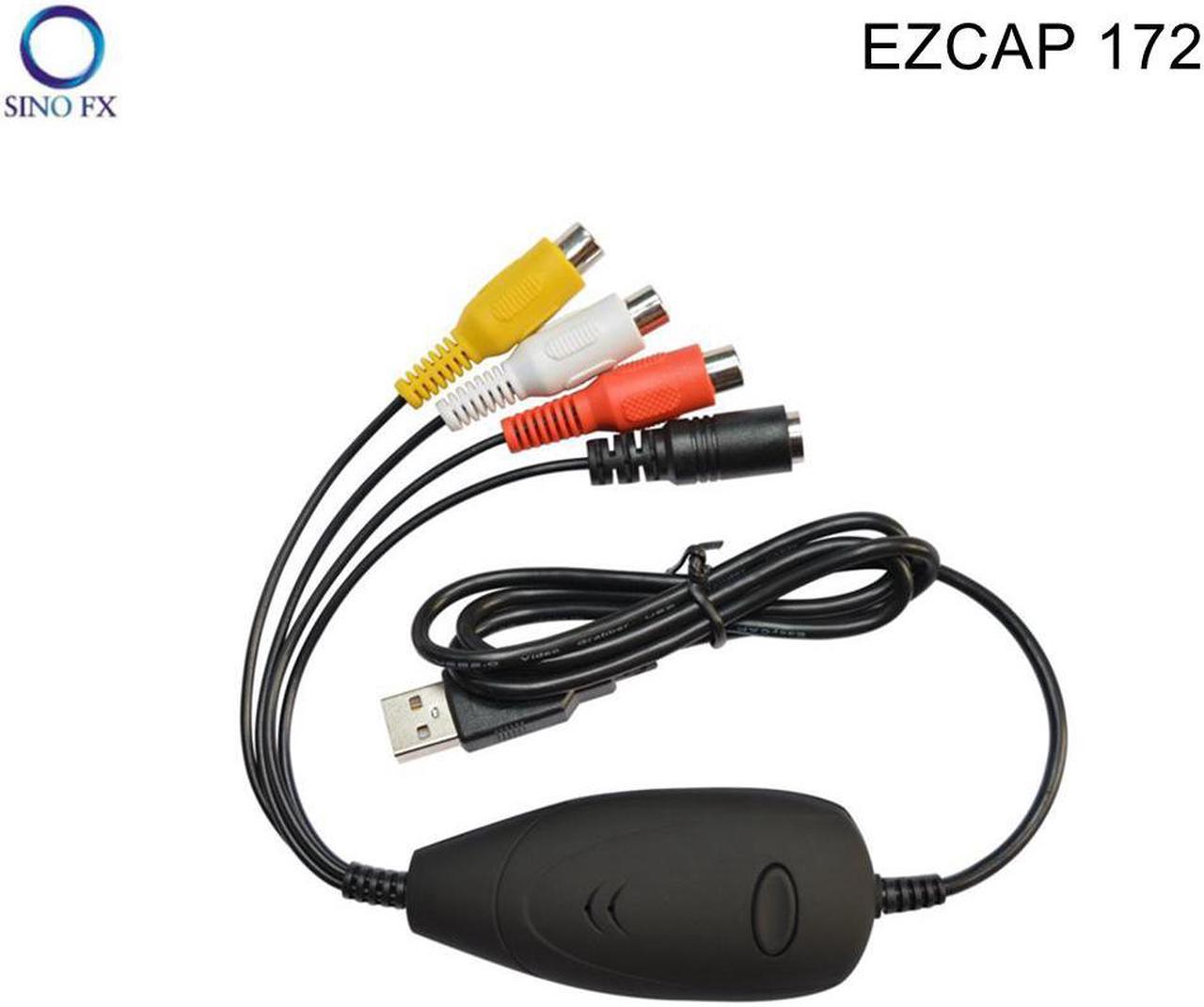 Ezcap 172 USB Video Capture Convert Analog Video To Digital Format Audio Video DVD VHS Record Capture Card