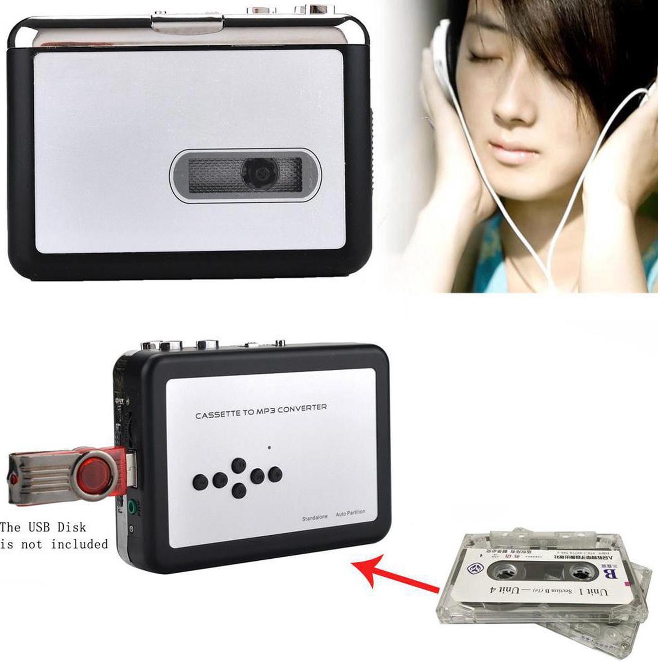 Portable Cassette Player USB Walkman Cassette Tape Music Song Audio To MP3 Converter Player Save MP3 File To USB Flash U Drive