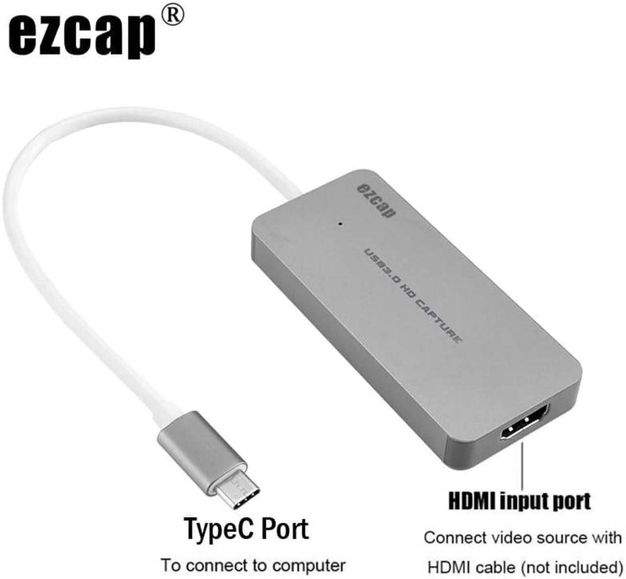 HDMI to Type C USB 3.0 Game Video Capture Card recording Box 1080P 60fps for MACBOOK Windows Mac Win 10 Live Streaming Broadcast