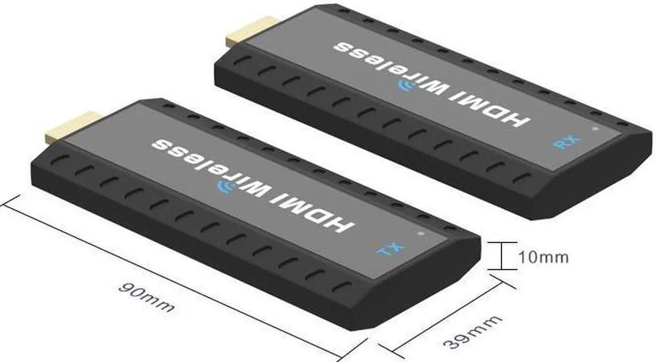 Alt view image 4 of 7 - 98Ft / 30m Wireless HDMI Video Extender 1 Transmitter and 2 Receivers Splitter Converter Display Adapter Screen Share Switch for PS4 PC To TV Monitor Projector