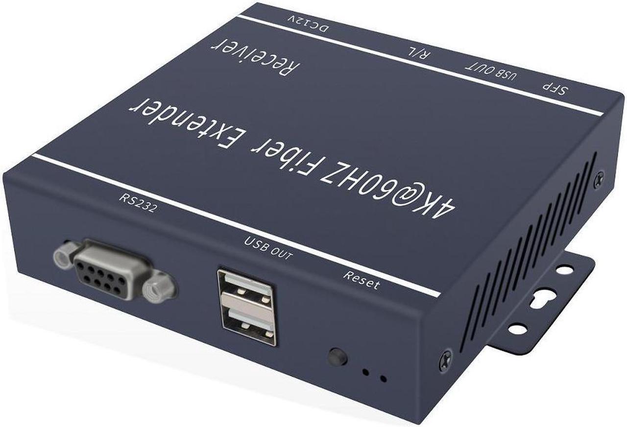 Alt view image 2 of 7 - 4Kx2K@60Hz HD HDMI2.0 KVM Extenders Up to 20KM(12.4miles) Over Single Mode SFP MSA SC/LC Fiber Optic Transmitter and Receiver