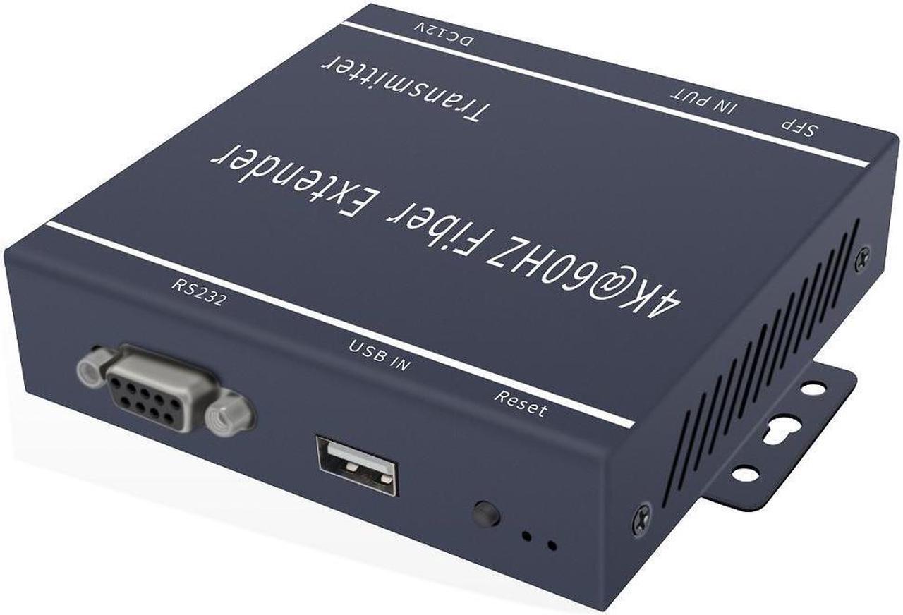 Alt view image 3 of 7 - 4Kx2K@60Hz HD HDMI2.0 KVM Extenders Up to 20KM(12.4miles) Over Single Mode SFP MSA SC/LC Fiber Optic Transmitter and Receiver