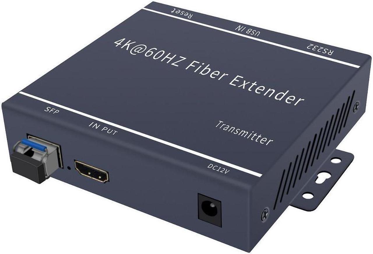 Alt view image 5 of 7 - 4Kx2K@60Hz HD HDMI2.0 KVM Extenders Up to 20KM(12.4miles) Over Single Mode SFP MSA SC/LC Fiber Optic Transmitter and Receiver