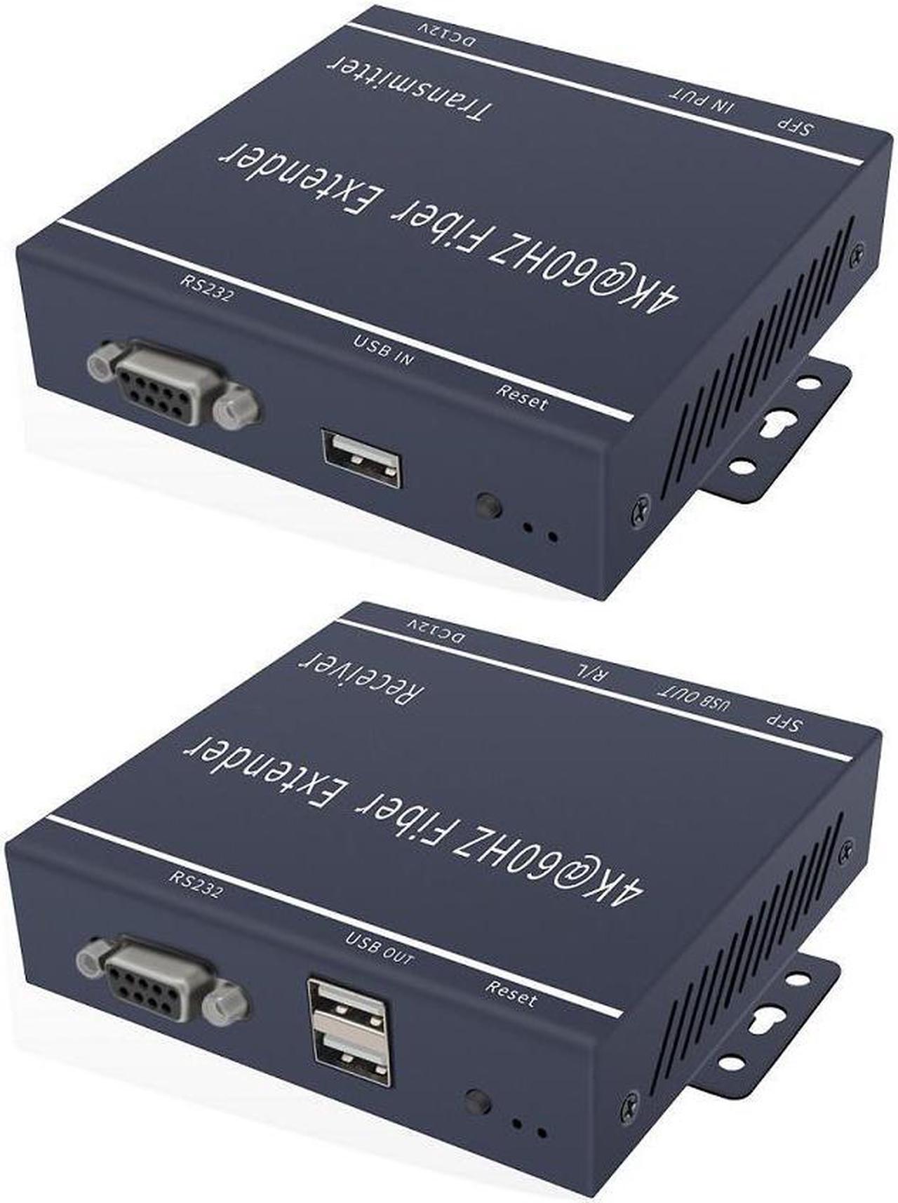 Alt view image 6 of 7 - 4Kx2K@60Hz HD HDMI2.0 KVM Extenders Up to 20KM(12.4miles) Over Single Mode SFP MSA SC/LC Fiber Optic Transmitter and Receiver