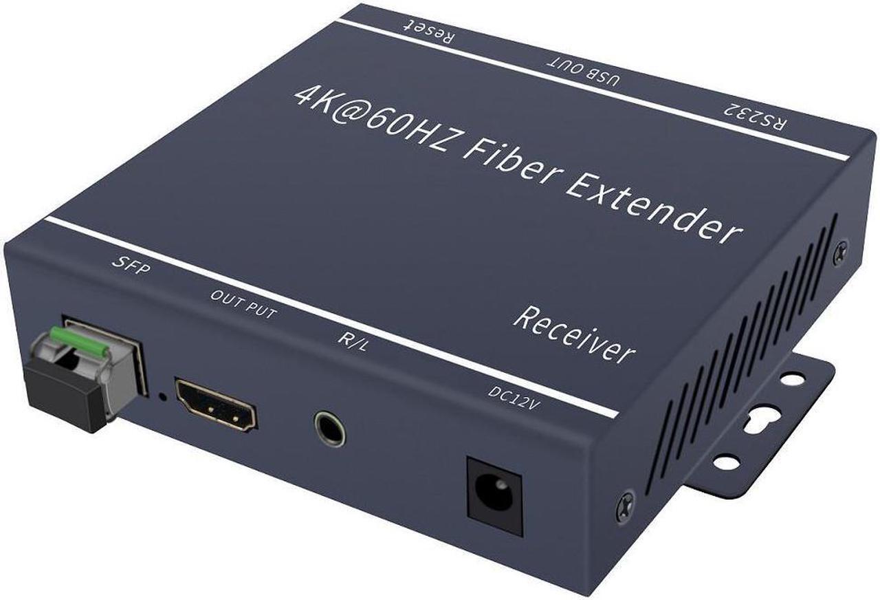 Alt view image 4 of 7 - 4Kx2K@60Hz HD HDMI2.0 KVM Extenders Up to 20KM(12.4miles) Over Single Mode SFP MSA SC/LC Fiber Optic Transmitter and Receiver