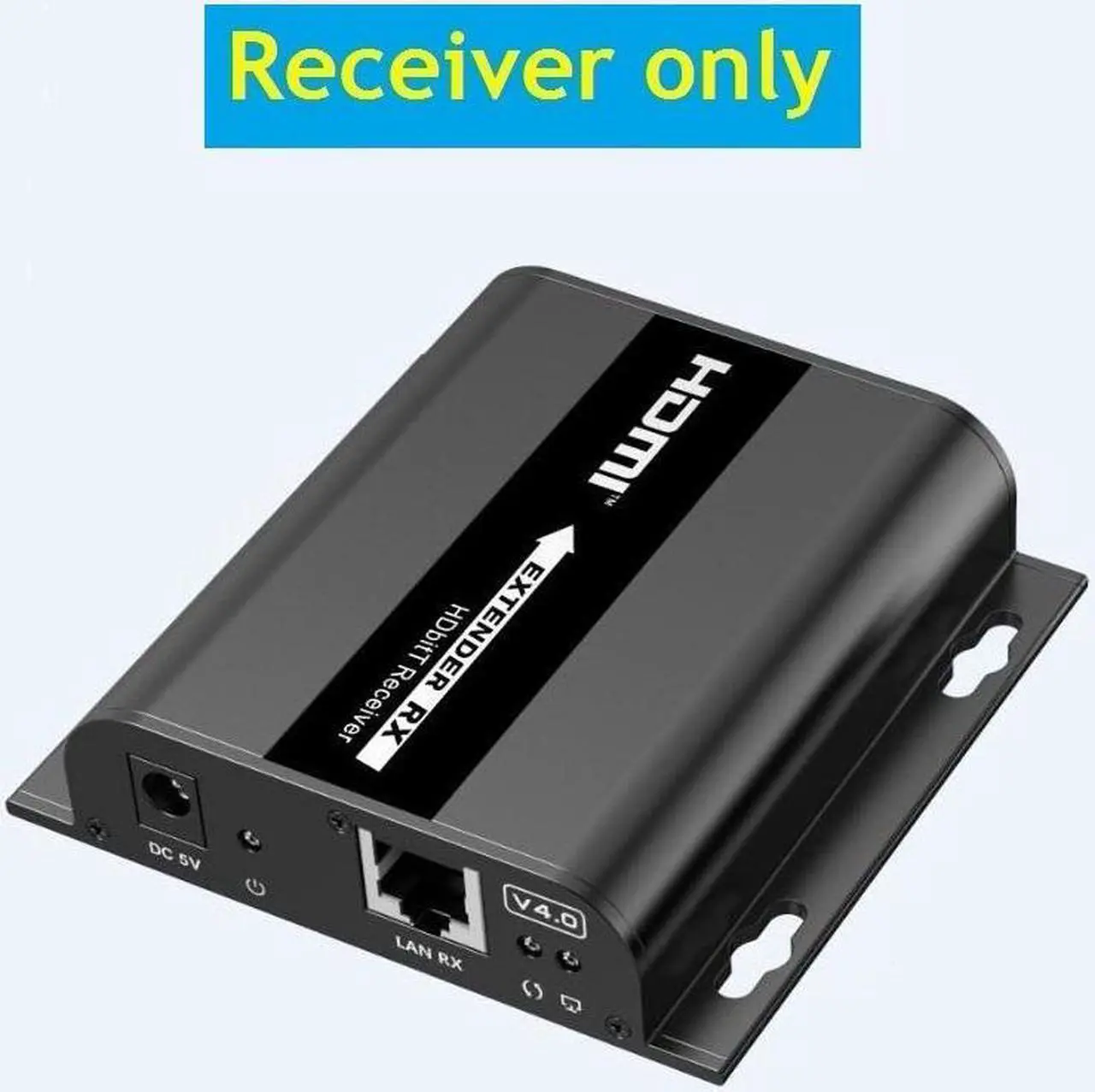 Main image of Only Receiver,For LKV383 V4.0 1080P HDMI Extender with IR 394ft /120M Over Single Cat5 /Cat6 /Cat7 Ethernet Network and LAN Router/Switcher for HD STB,DVD,PS3, etc Supports TCP/IP by Ethernet