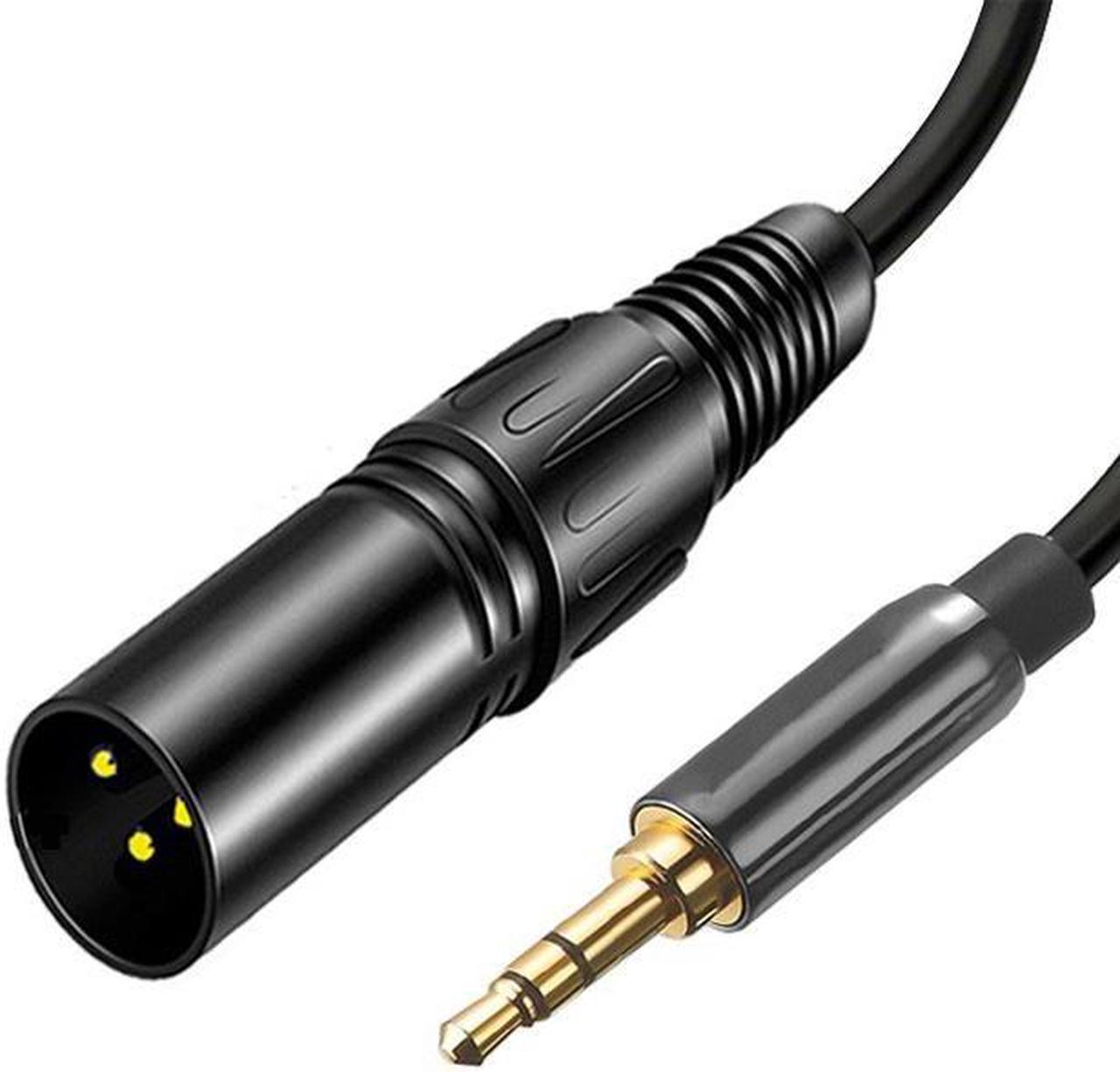 3.5 mm (1/8 Inch) TRS Stereo Male to XLR Male Balanced Interconnect Audio Cable for professional recording studios public speak (1pcs)